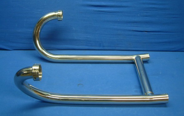 Auspuffkrümmer R60, 60/2,Paar Edelstahl mit Querrohr