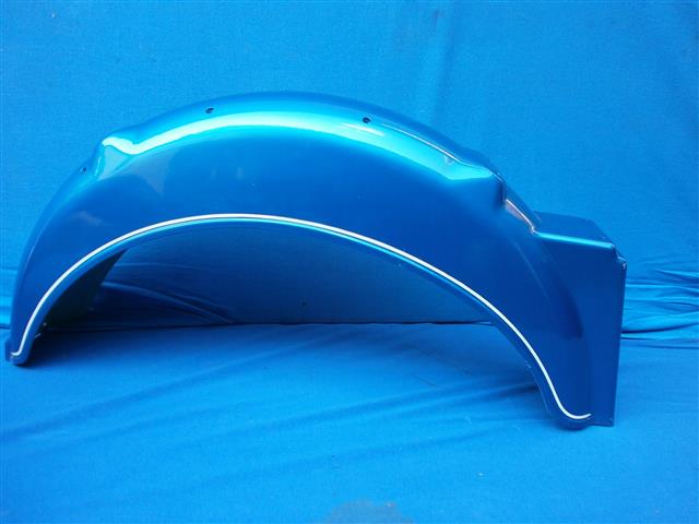 Kotflügel hinten blau 60/7,80/7,100/7,100RT Zierlinie weiß mit Kratzer (NOS)