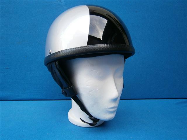 Helm Halbschale Vintage schwarz/silber Größe M